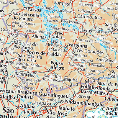 Times Maps The Times Map of Brazil (Central) and Paraguay digital map