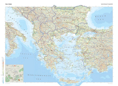 Times Maps The Times Map of Europe (Southeast) digital map