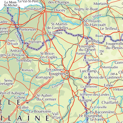 Times Maps The Times Map of France (Northwest) digital map