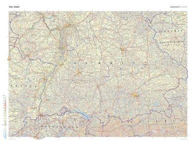 Times Maps The Times Map of Germany (South) digital map