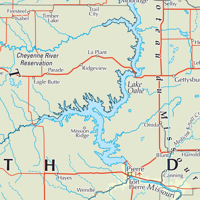 Times Maps The Times Map of Great Plains North (United States) digital map