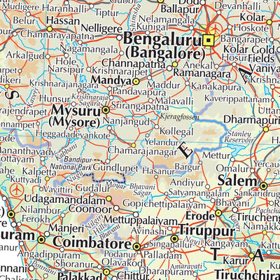 Times Maps The Times Map of India (South) and Sri Lanka digital map