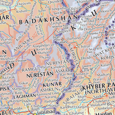 Times Maps The Times Map of Iran, Turkmenistan, Tajikistan, Afghanistan and Pakistan digital map