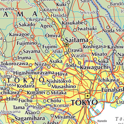 Times Maps The Times Map of Japan: Tokyo to Osaka digital map