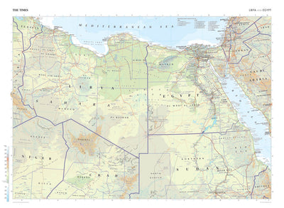 Times Maps The Times Map of Libya and Egypt digital map