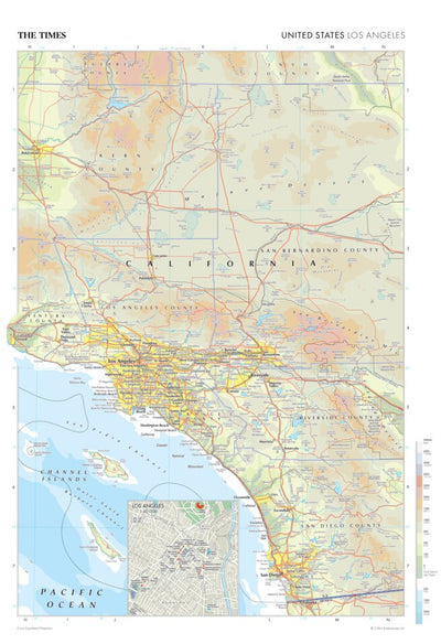 Times Maps The Times Map of Los Angeles (United States) digital map