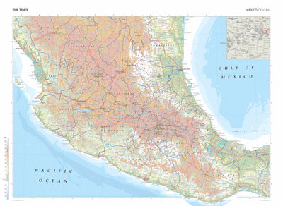 Times Maps The Times Map of Mexico (Central) digital map