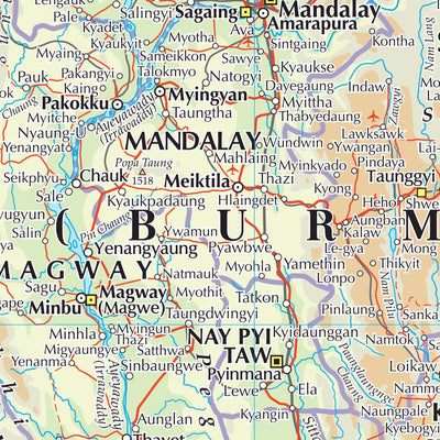 Times Maps The Times Map of Myanmar, Thailand, Laos and Vietnam digital map