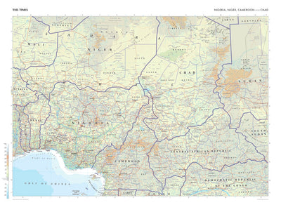 Times Maps The Times Map of Nigeria, Niger, Cameroon and Chad digital map