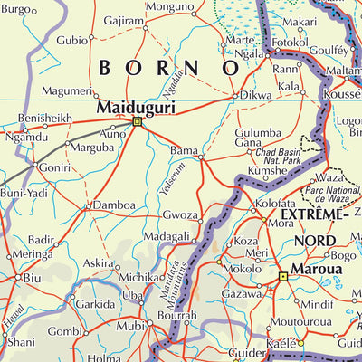 Times Maps The Times Map of Nigeria, Niger, Cameroon and Chad digital map