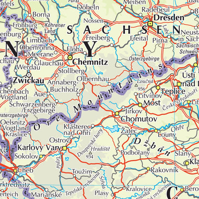 Times Maps The Times Map of North Central Europe digital map