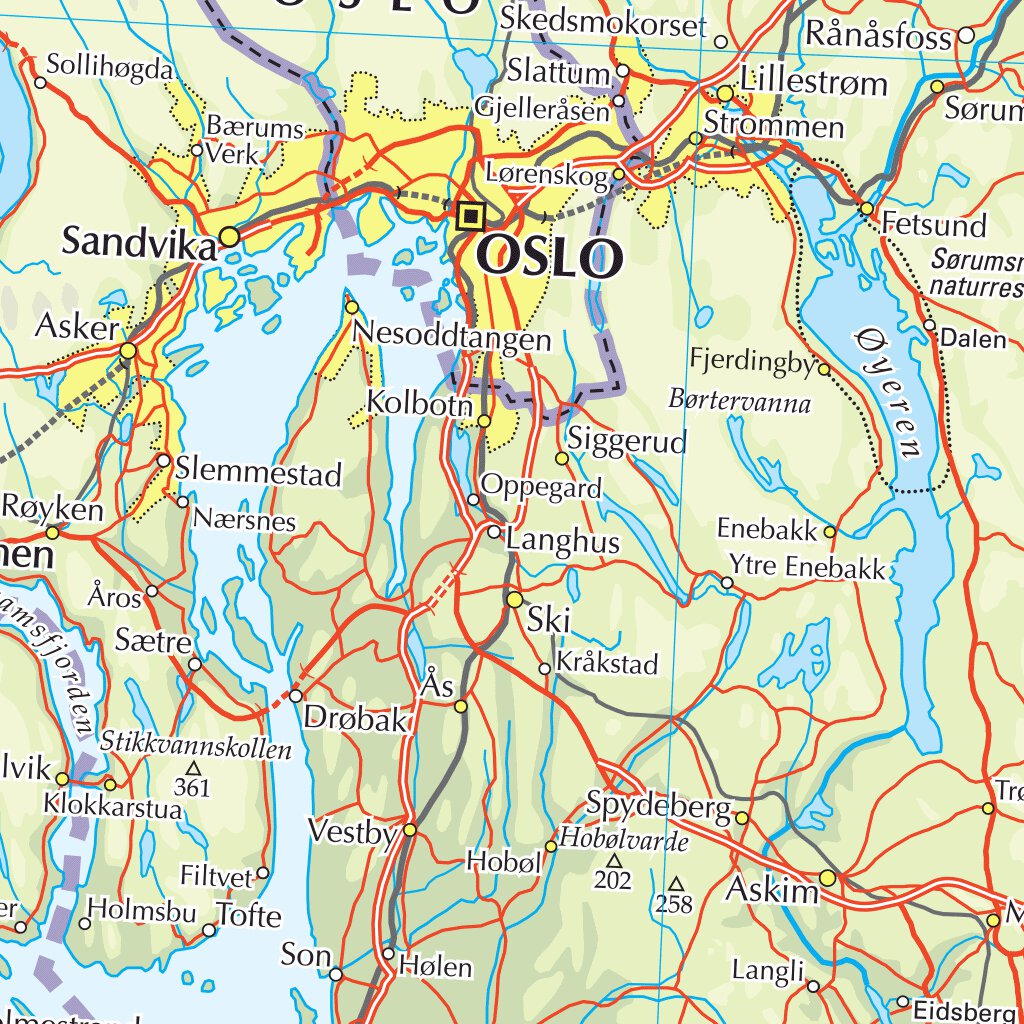 The Times Map of Scandinavia: Oslo to Stockholm by Times Maps | Avenza Maps
