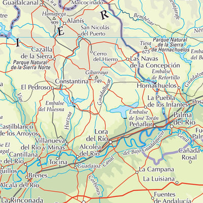 Times Maps The Times Map of Spain (South) and Portugal (South) digital map