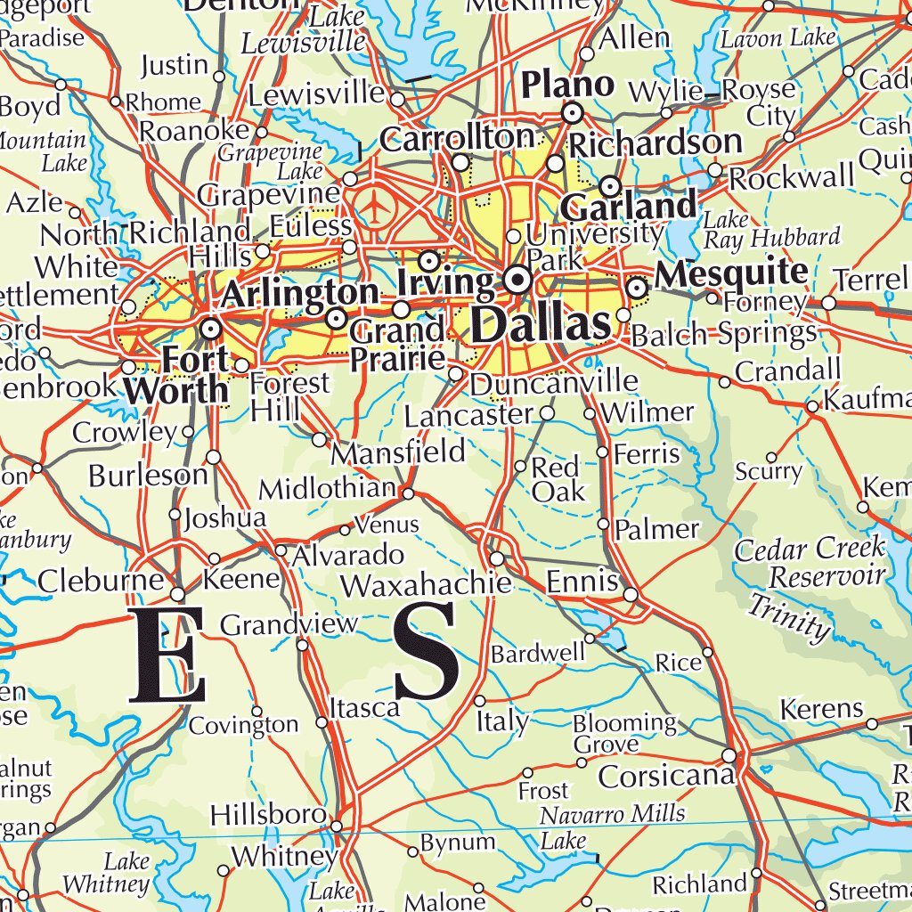 The Times Map of Texas (United States) by Times Maps | Avenza Maps