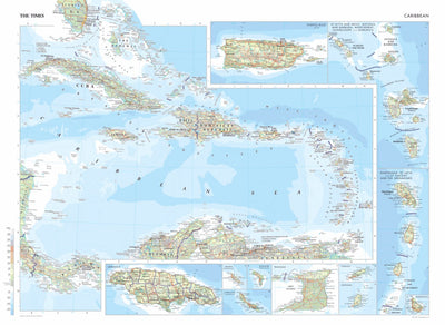 Times Maps The Times Map of the Caribbean digital map