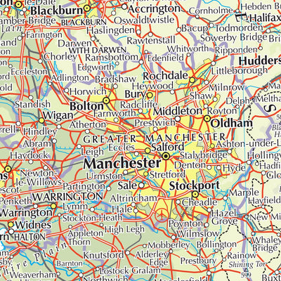 Times Maps The Times Map of the United Kingdom: England (North) and Northern Ireland digital map