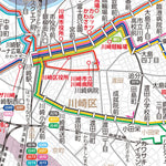 Tobunsha かわさき市バスマップ(最新版)・日本語版 digital map