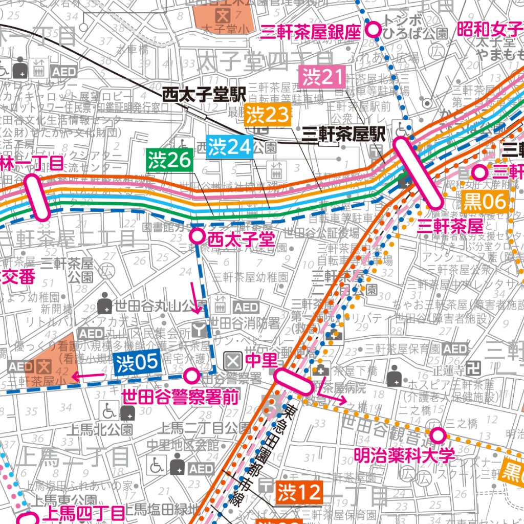 世田谷区全図//交通・避難場所案内 Map by Tobunsha | Avenza Maps