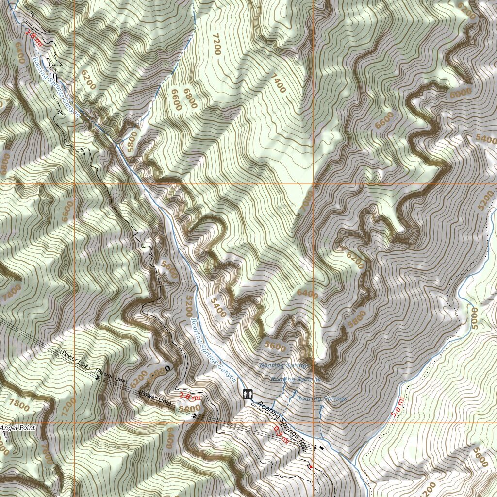 North Rim Map Labeled North Rim of Grand Canyon Map by Tod's Topos | Avenza Maps