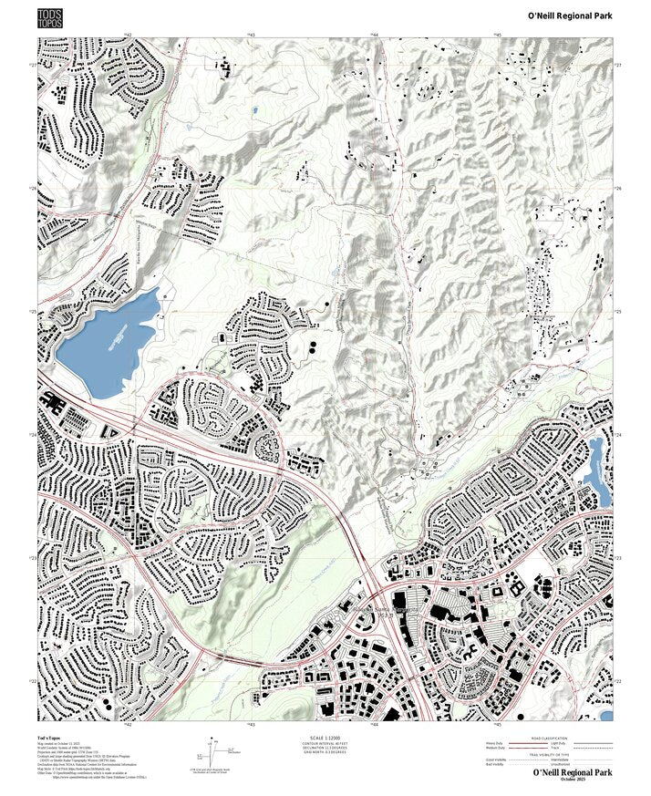 O'Neill Regional Park Map by Tod's Topos | Avenza Maps
