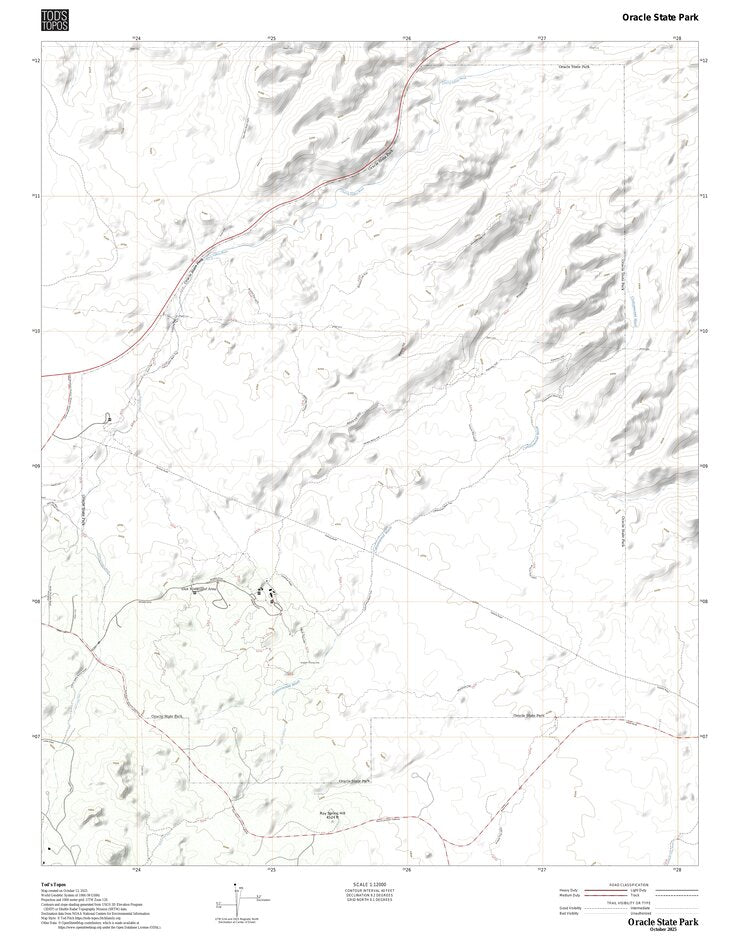Oracle State Park Map by Tod's Topos | Avenza Maps