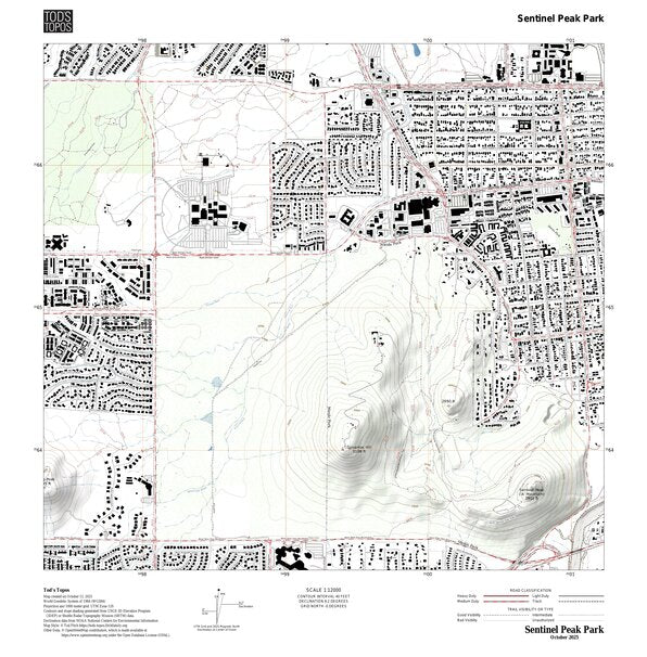 Sentinel Peak Map by Tod's Topos | Avenza Maps