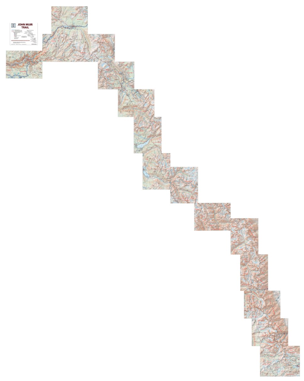 John Muir Trail Map by Tom Harrison Maps | Avenza Maps