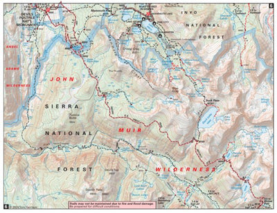 John Muir Trail Map #6 Preview 1