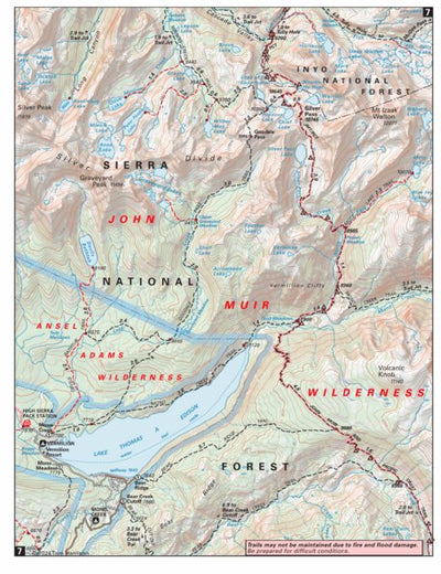 John Muir Trail Map #7 Preview 1