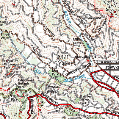 Tom Harrison Maps Mt. Tam digital map