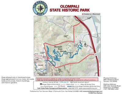 Tom Harrison Maps Olompali State Historic Park digital map