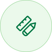 pencil and ruler tools icon