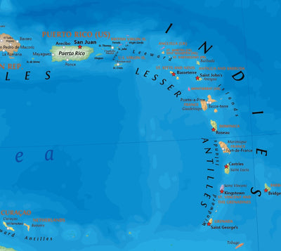Topographics, LLC Caribbean Islands - Central America digital map