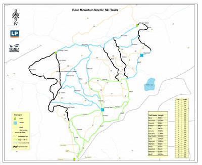 Totally Digital Productions Bear Mountain Nordic Ski Trails digital map