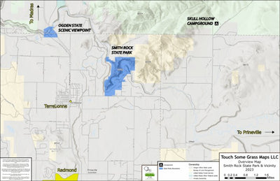 Touch Some Grass Maps LLC Oregon Overview - Smith Rock State Park and Vicinity digital map