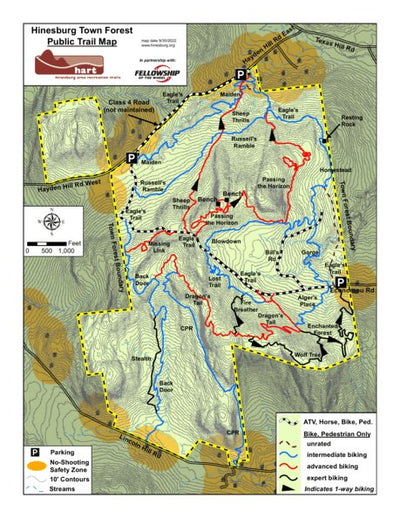 Town of Hinesburg Hinesburg Town Forest Trail Map digital map