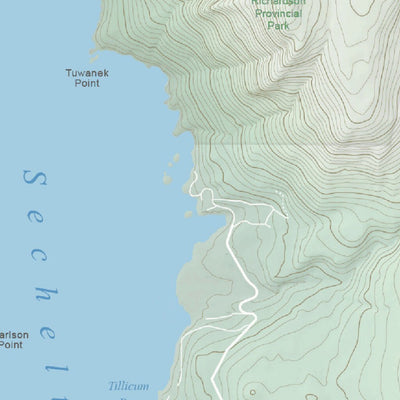 trailmapps.com Sunshine Coast Bike Route - South Coast digital map