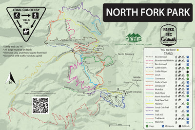 Trails Foundation of Northern Utah North Fork Park Summer Trail map digital map