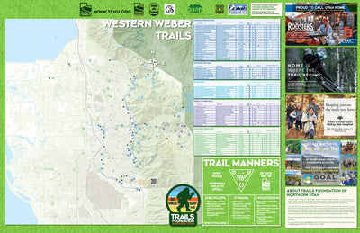 Trails Foundation of Northern Utah TFNU map 2021-22 Ogden digital map