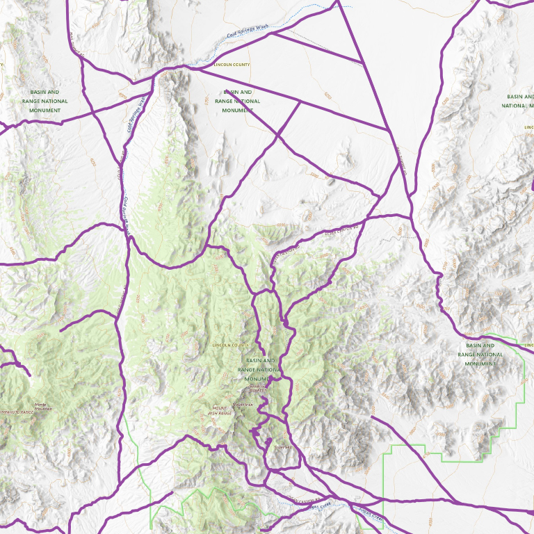 Basin and Range Monument OHV Trails - Nevada Map by Trusted Trail Maps ...