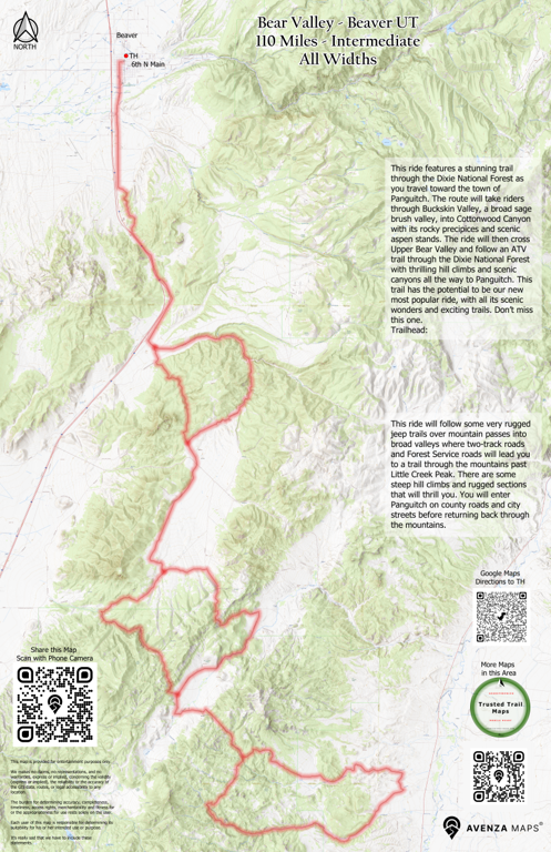 Bear Valley - Beaver UT Map by Trusted Trail Maps Inc. | Avenza Maps