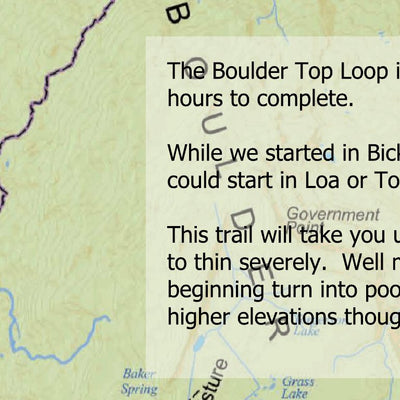 Trusted Trail Maps Inc. Boulder Top Loop - Bicknell Utah digital map