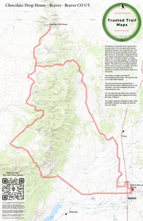 Chocolate Drop House - Beaver - Beaver CO UT Map by Trusted Trail Maps ...