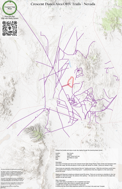 Crescent Dunes Area OHV Trails - Nevada Preview 1