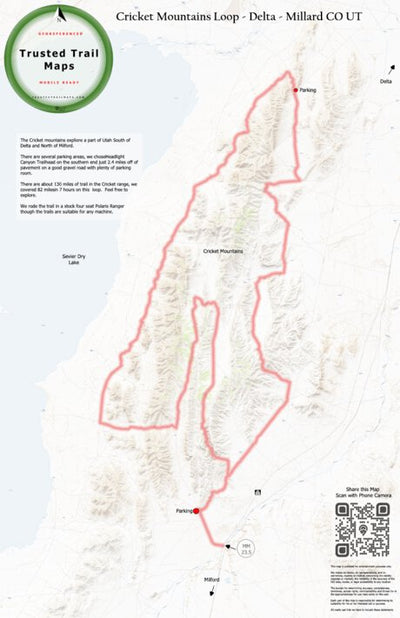 Trusted Trail Maps Inc. Cricket Mountains - Delta - Millard CO UT digital map
