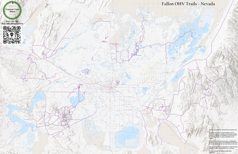 Fallon OHV Trails - Nevada Map by Trusted Trail Maps Inc. | Avenza Maps