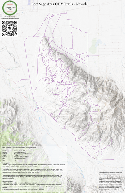 Fort Sage Area OHV Trails - Nevada Preview 1