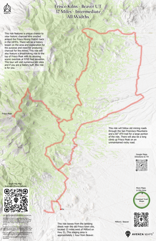 Frisco Kilns - Beaver UT Map by Trusted Trail Maps Inc. | Avenza Maps