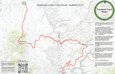 Trusted Trail Maps Inc. Hanksville to Hite - Garfield CO UT digital map