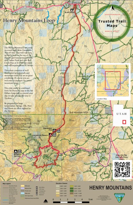 Henrys Loop - Hanksville Utah Map by Trusted Trail Maps Inc. | Avenza Maps